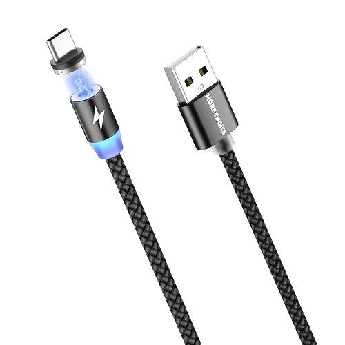 Кабель USB 2.0 Am-Cm магнитный коннектор More Choice K61Sa 3А Magnetic Black, черный, 1 метра изображение