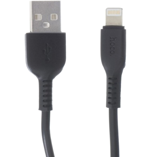 Кабель USB Am, Lightning, Hoco X13 2.4А Black, черный, 1 метр изображение
