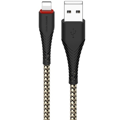 Кабель USB 2.0 Am - Lightning Borofone BX25 Black, черный, 1 метр изображение