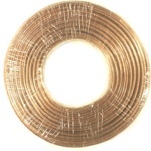 Акустический кабель 2*1.0 мм 30 метров медь+никель-медь, прозрачный изображение