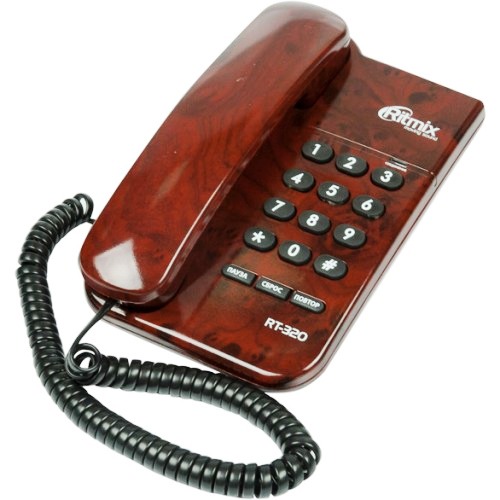 Стационарный телефон Ritmix RT-320, шоколад изображение