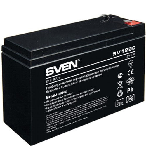 Аккумуляторная батарея Sven SV1290, клеммы F2, 9 А/ч, 12 В изображение