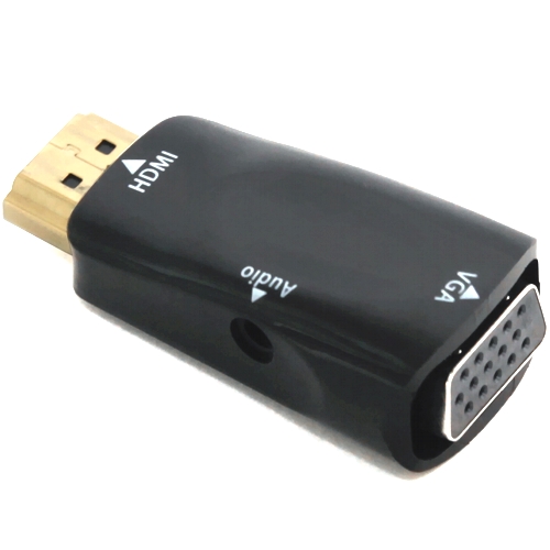 Адаптер HDMI на VGA 19M/15F + аудио 3.5 мм 5Bites AP-021, черный изображение