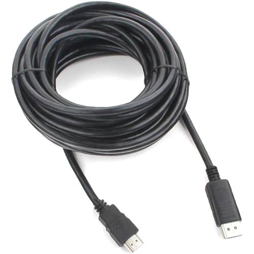 Адаптер DisplayPort на HDMI 20M/19M Cablexpert CC-DP-HDMI-10M, 10 метров, черный изображение