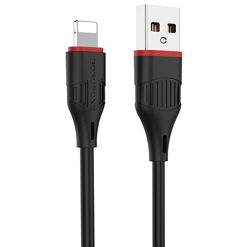 Кабель USB 2.0 Am - Lightning Borofone BX17 Black, черный, 1 метр изображение