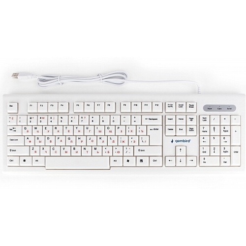 Клавиатура Gembird KB-8354U, белая изображение
