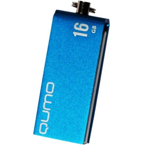 Флешка USB 2.0 Qumo Fold Blue, 16 Гб, синяя, (32920) изображение