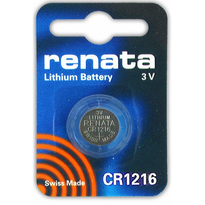 Батарейка CR1216 3В литиевая Renata 30mAh, 1 шт. изображение