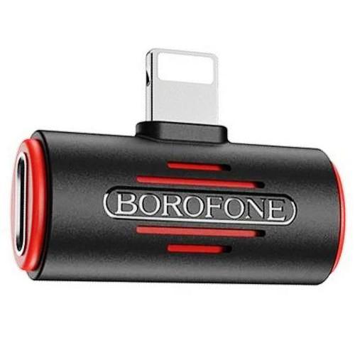Аудио адаптер Borofone BV6 Black, для Lightning, черный изображение