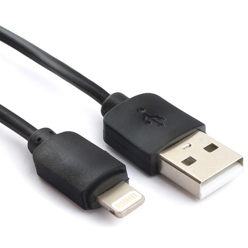 Кабель USB 2.0 Am - Lightning Гарнизон GCC-USB2-AP2-1M, черный, 1 метр изображение