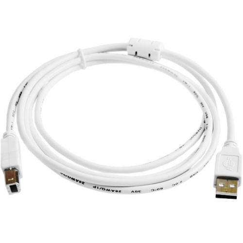 Кабель USB 2.0 Am-Bm AT3795 феррит, 1.8 метра, белый изображение