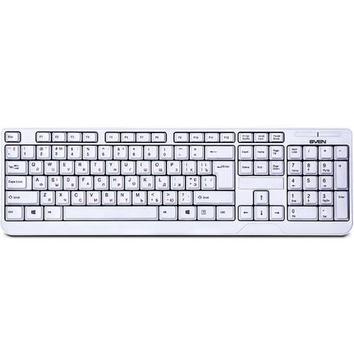 Беспроводная клавиатура Sven KB-C2200W, белая изображение