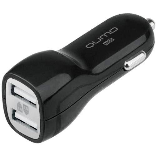 Автомобильный адаптер питания Qumo Auto Energy + кабель Lightning, черный изображение