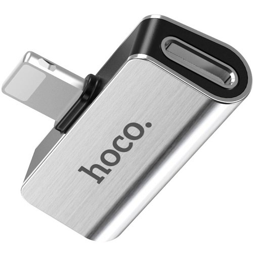 Адаптер аудио Hoco LS24 Silver, для Lightning, серебристый изображение
