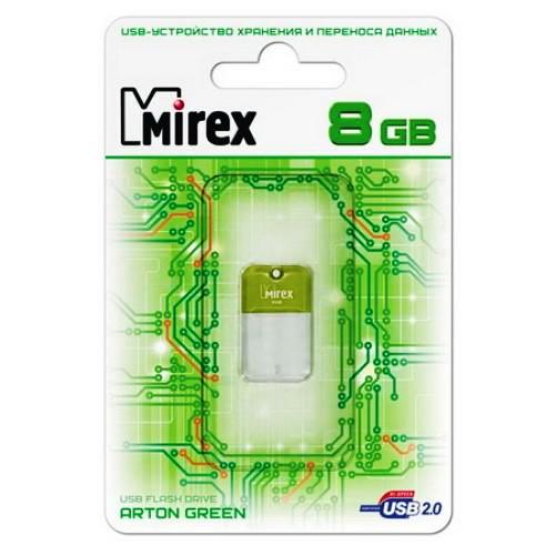 Флешка USB 2.0 Mirex  Arton, 8 Гб, зеленый, (13600-FMUAGR08) изображение