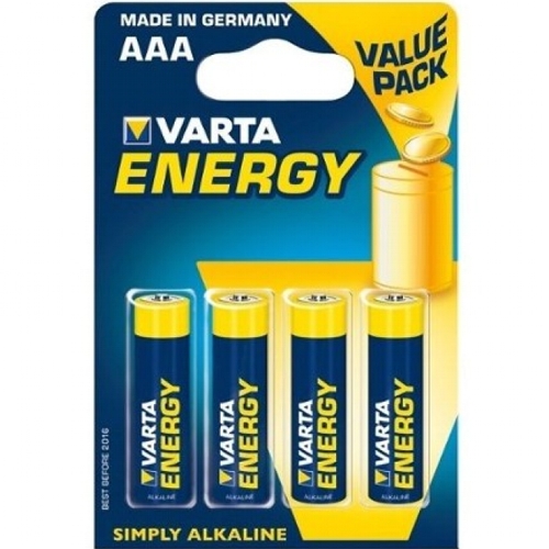 Батарейка AAA щелочная Varta LR3-4BL Energy (4103), в блистере,  4 шт. изображение