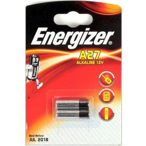 Батарейка A27 12В щелочная Energizer A27, в блистере, 2 шт. изображение