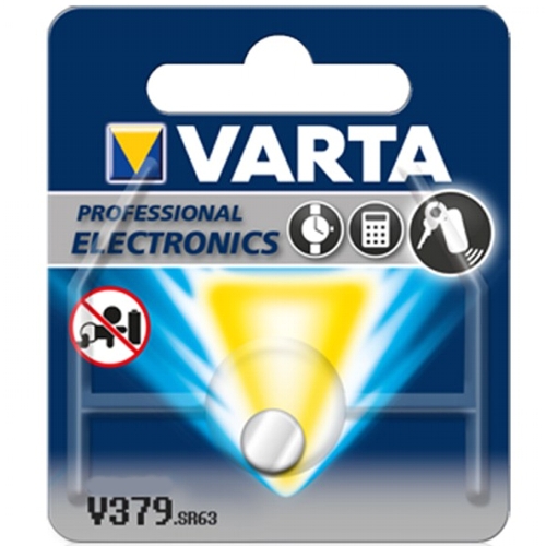 Батарейка для часов Varta V379 SR63 1.55V, 16mAh, 5.8x2.1mm, в блистере, 1 шт. изображение