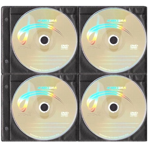 Конверт-файл на 8 компакт-дисков, черный, 100 шт. изображение
