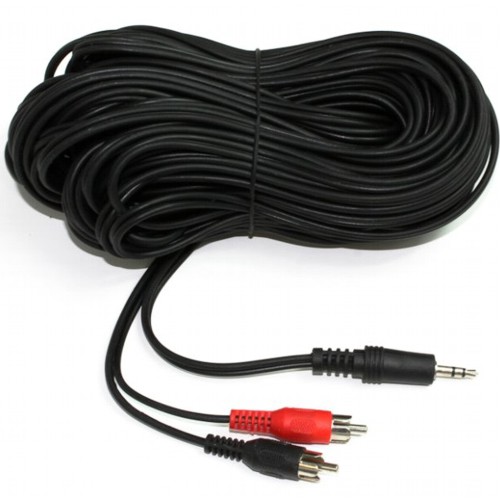 Аудио кабель 3.5 штекер - 2хRCA (тюльпан-штекер), Gembird CCA-458, 10 метров изображение