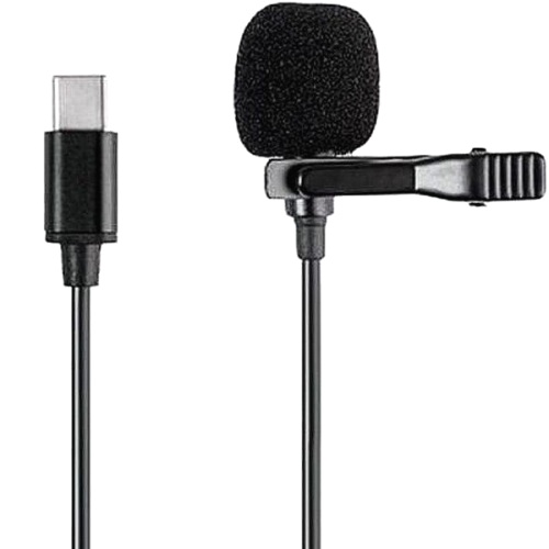 Микрофон Lavalier JH-042 на клипсе, USB Type-C, черный изображение