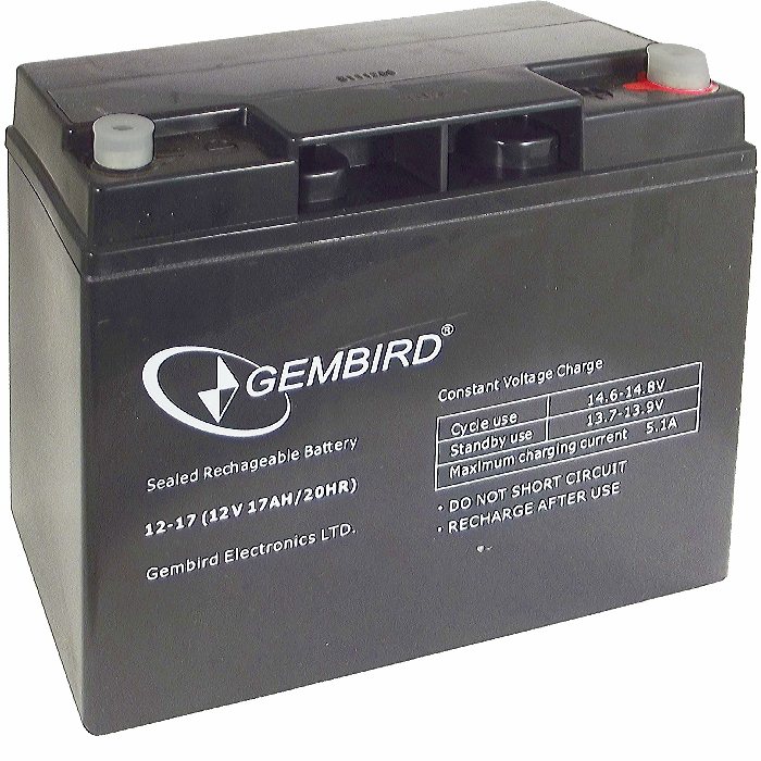 Аккумуляторная батарея Gembird BAT-12V17AH-4, клеммы под винт I2, 17 А/ч, 12 В изображение