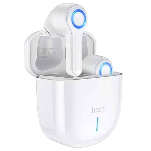 Bluetooth наушники вкладыши с микрофоном Hoco ES45 Harmony Sound White, белые изображение