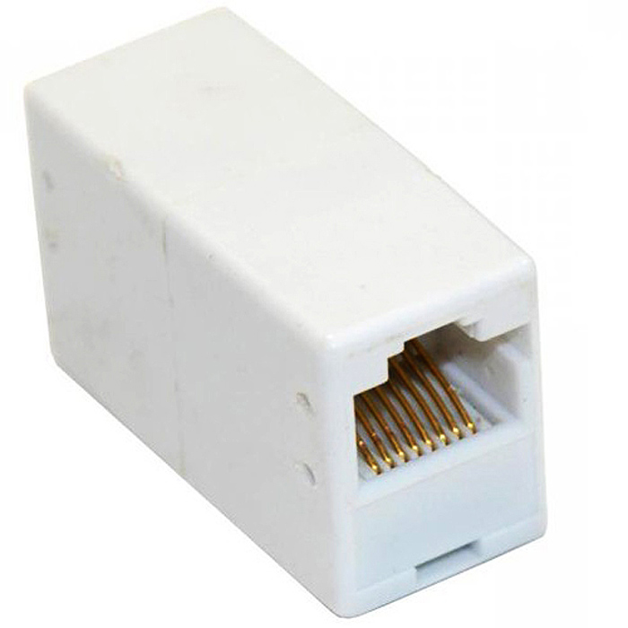 Розетка проходная RJ45 гнездо-гнездо 8p8c-8p8c, Atcom AT1445, адаптер для соединения двух патч-кордо изображение