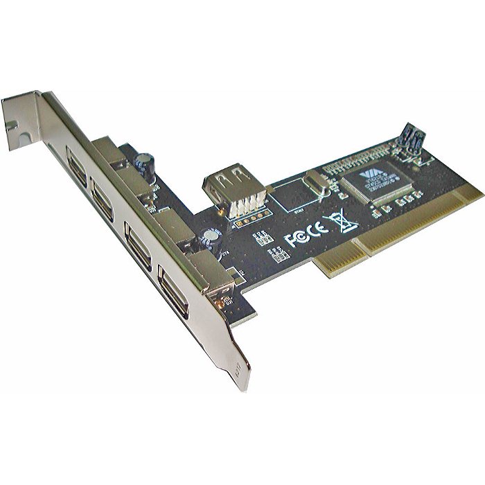 PCI на USB контроллер 4 внешних порта USB2.0 Af и 1 внутренний, Orient, NC-612, OEM изображение