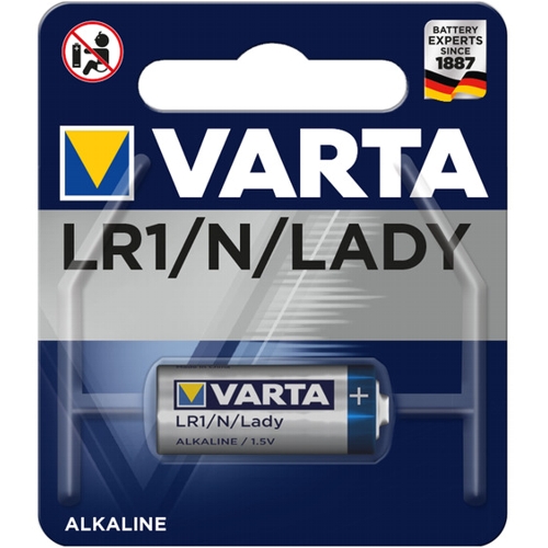 Батарейка Varta  LR1 Lady N щелочная (4001), в блистере, 1 шт. изображение