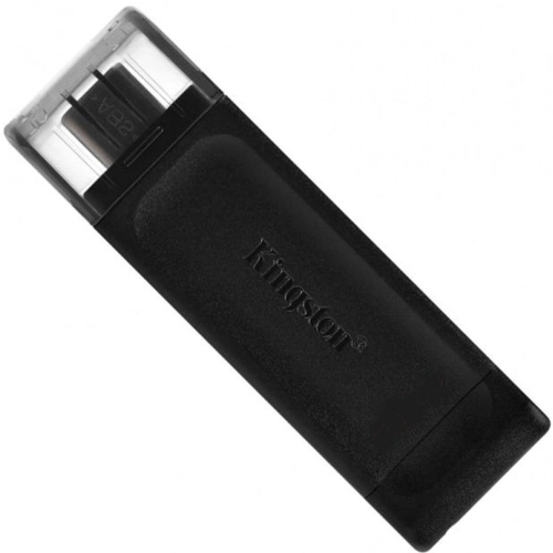 Флешка USB-C 3.2 128Гб Kingston Data Traveler 70 DT70 Type-C, черная, (DT70/128GB) изображение