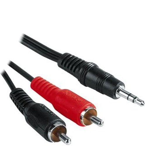 Аудио кабель 3.5 штекер - 2хRCA (тюльпан-штекер), 0.3 метра (2-214G) изображение