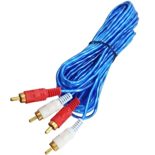 Аудио-видео кабель 2RCA тюльпан штекер-штекер, 1.5 метра, синий (5-004B) изображение