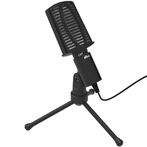 Микрофон Ritmix RDM-125, штатив, черный изображение
