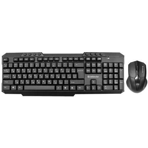 Беспроводная клавиатура и мышь комплект Defender Jakarta C-805, черная изображение