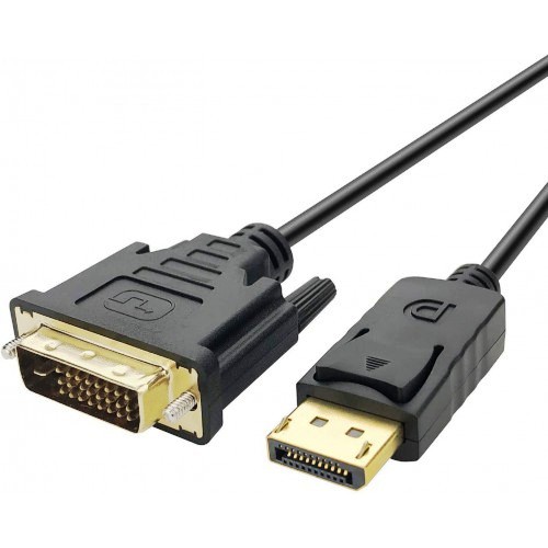 Видео адаптер кабель DisplayPort на DVI M-M KS-is KS-453-3S, длина 3 метра, позолоченный, черный изображение