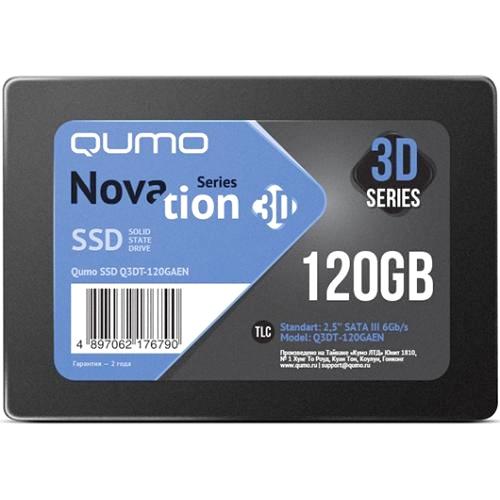 SSD накопитель Qumo Novation TLC 3D Q3DT-120GAEN, 120 Гб, SATA III изображение