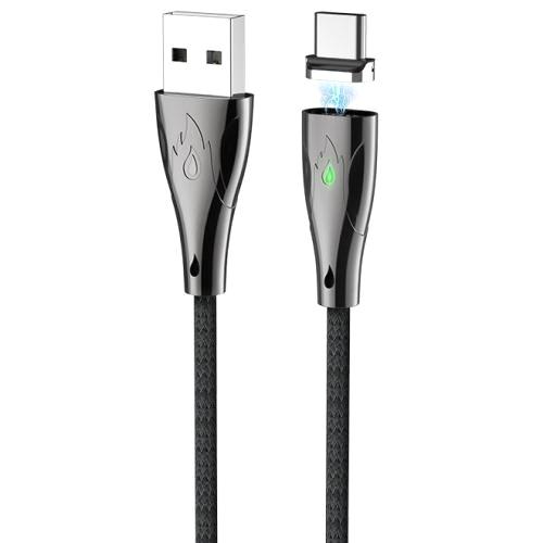 Кабель USB 2.0 Am-Cm Hoco U75 3А Magnetic Black, черный, 1.2 метра изображение
