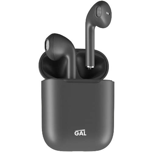Bluetooth наушники вкладыши с микрофоном GAL TW-3500, TWS, V5, черные матовые изображение