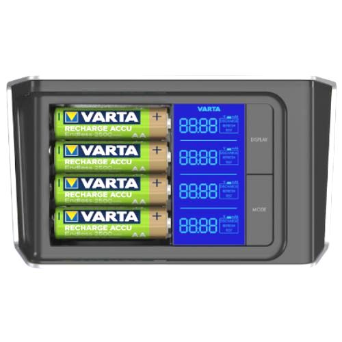 Зарядное устройство Varta LCD Fast Charger (57675) AA/AAA, + 4AA 2400mAh изображение