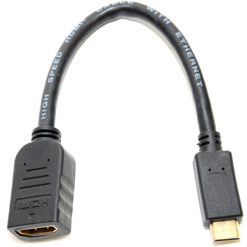 Видео адаптер переходник HDMI-f на miniHDMI-m 5Bites BC-HDC2A1, кабель 0.15 метра, черный изображение
