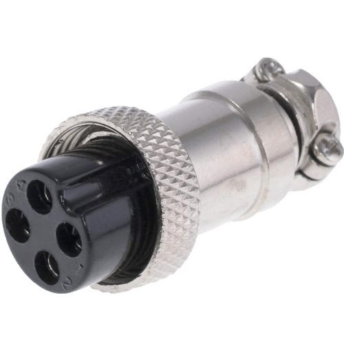 Штекер Premier 1-561-4 MIC16 4P "гн" металл на кабель изображение