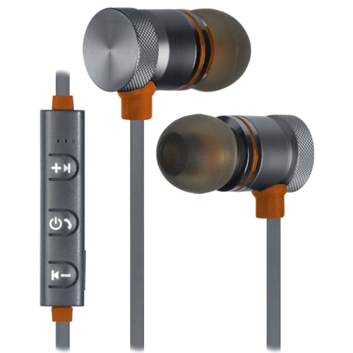 Bluetooth наушники вкладыши с микрофоном Defender B710 OutFit V4.1, черно-оранжевые изображение