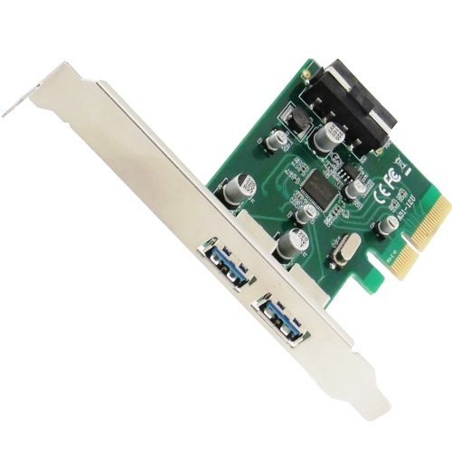 PCI-E на USB3.1 контроллер 2 внешних USBAf Orient AM-31U2PE-2A ASM1142 + разъем доп-питания изображение