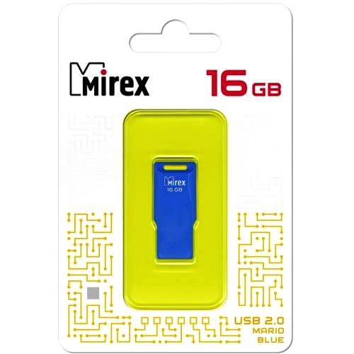 Флешка USB 2.0 Mirex Mario, 16 Гб, голубой (13600-FMUMAR16) изображение