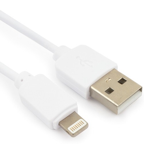 Кабель USB 2.0 Am - Lightning Гарнизон GCC-USB2-AP2-1M-W, белый, 1 метр изображение