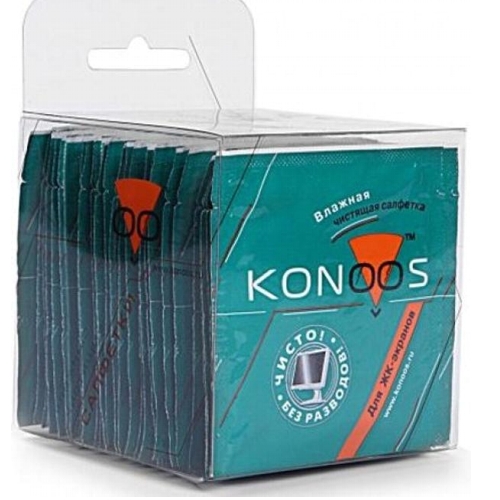 Влажные салфетки Konoos KTS-30, для экранов в индивид упаковке, 10шт  изображение