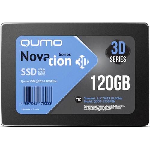 SSD накопитель Qumo Novation TLC 3D Q3DT-120GPBN, 120 Гб, SATA III изображение