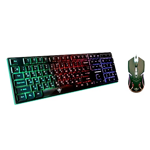 Клавиатура и мышь игровые комплект Nakatomi KMG-2305U Black Gaming, черный изображение