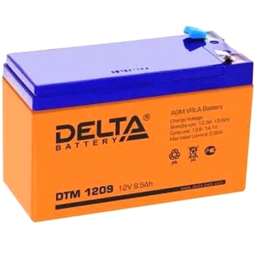 Аккумуляторная батарея Delta DTM 1209, клеммы F2, AGM, 9.0 А/ч, 12 В изображение